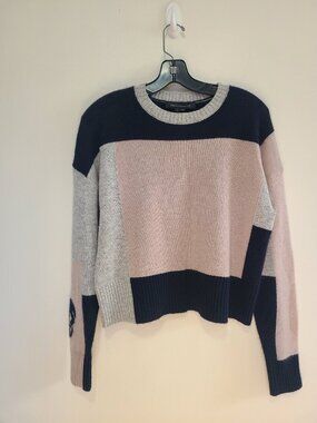 Skull Cashmere Lisa Colorblock Skull Print Cashmere Sweater size S